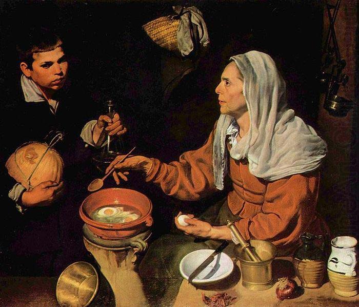 Diego Velazquez Old Woman Frying Eggs china oil painting image